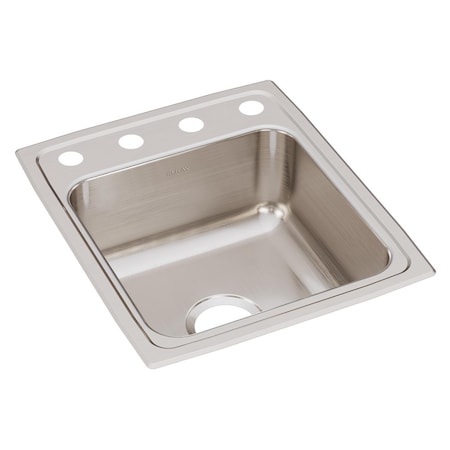 Elkay Classic SS 17" x 20" x 7-5/8", Single Bowl Drop-in Sink LR1720OS4